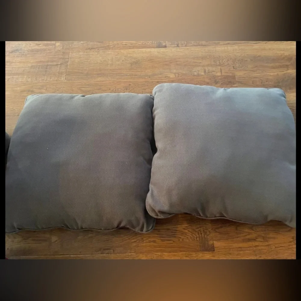 2 large throw pillows new dark gray FIRM PRICE